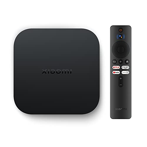 Xiaomi TV Box S (2nd Gen), 4K Ultra HD Streaming Media Player, 2GB RAM 8GB ROM Smart TV Box, Soporta Google TV, Dolby Vision, HDR10+, Dolby Atmos, DTS-HD, Wireless Projection, Dualband-WLAN, Negro