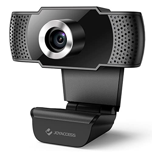 JOYACCESS - Webcam con micrófono (1080p, Full HD, USB, micrófono con cancelación de ruido, grabación de gran angular de 105° para streaming, zoom y YouTube)