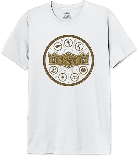 House Of the Dragon Mehoftdts004 Camiseta, Blanco, S para Hombre