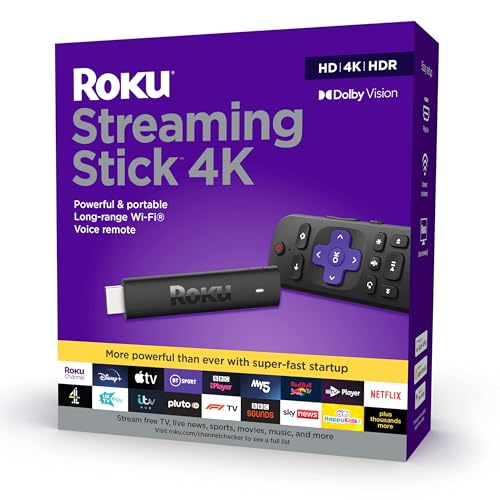 Roku Streaming Stick 4K - Reproductor Multimedia de transmisión HD/4K/HDR