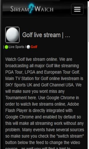 Golf Live Stream